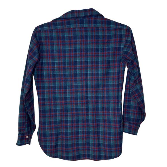 Vintage‎ Pendleton Woolen Mills Men's Medium Flannel Button Up Plaid USA Made - Picture 2 of 4